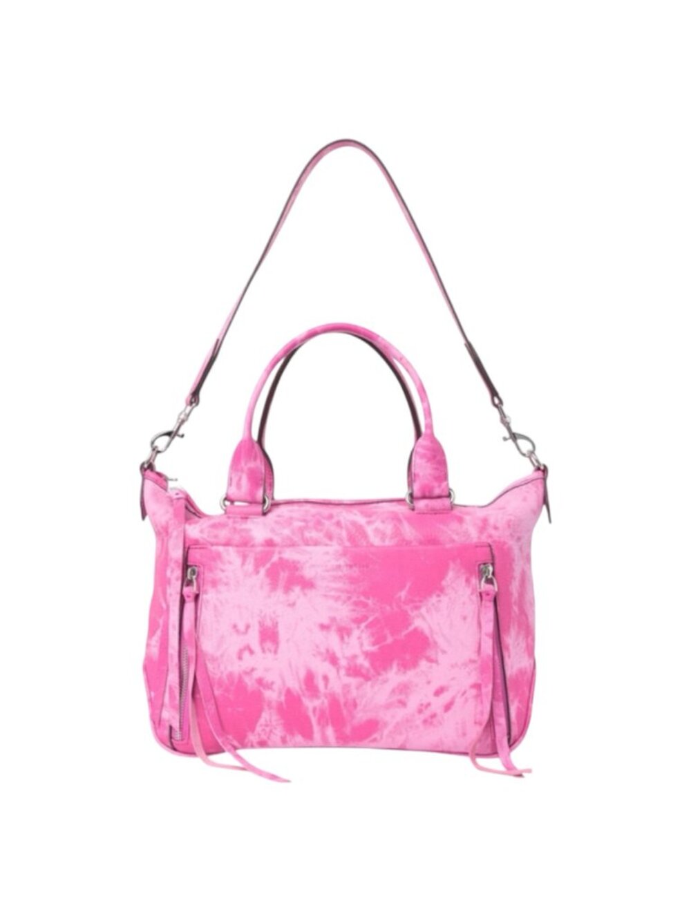 Aimee Kestenberg Let's Ride Tie Dye Convertible Satchel Bag In Pink Tie Dye